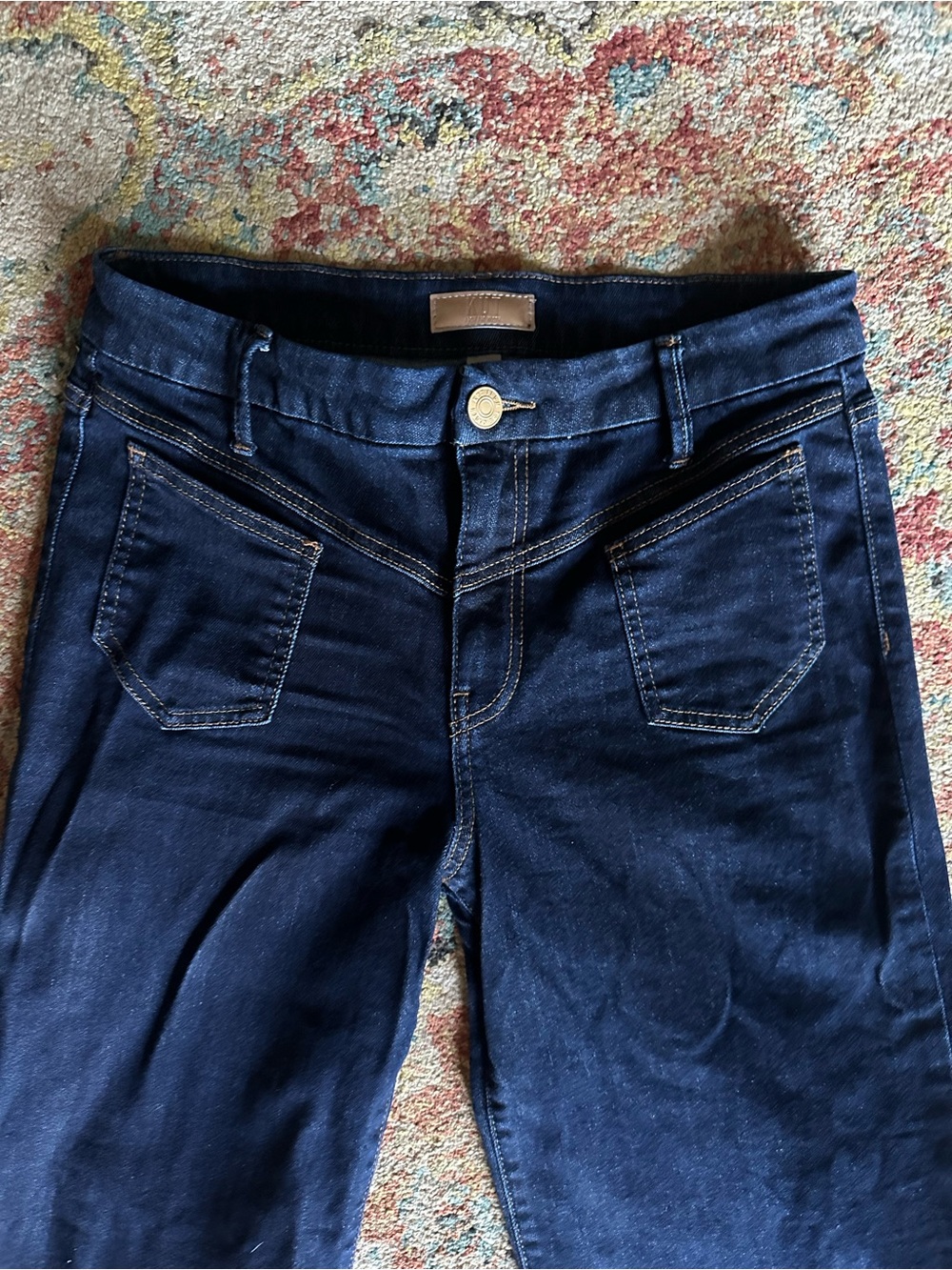 KUT FROM THE KLOTH charlotte high-rise wide leg wide front pockets raw hem 6 - Picture 7 of 13